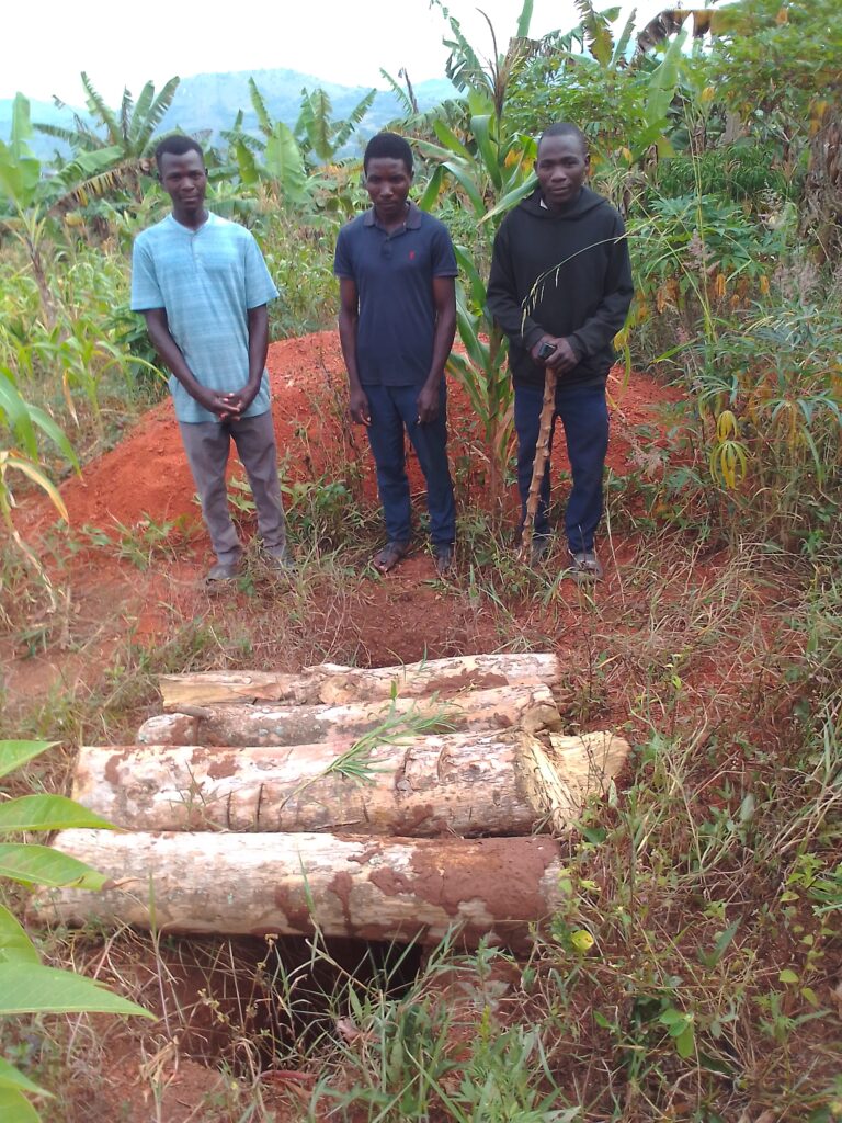 Pastor with Ministers at the site of a latrine for the church under construction